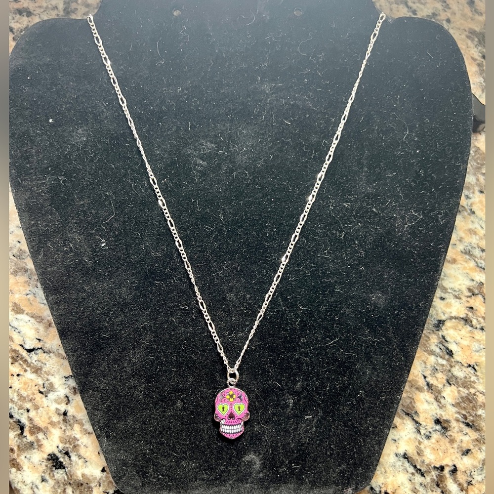Sugar skull necklace